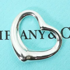 極美品 22mm ティファニー オープンハート ペンダントトップ/25-776S