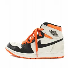 ナイキ NIKE エアジョーダン1レトロハイOG エレクトロオレンジ Air Jordan 1 Retro High OG Electro Orange スニーカー シューズ ハイカット レザー US8 26.0cm 白 オレンジ 555088-180
