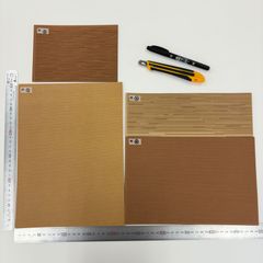 【建築模型材料】模型屋さんのクラフトシールセットH（木目　茶系）1/50 アースモデルシート