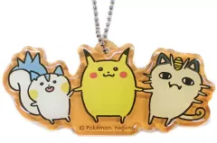 【中古】キーホルダー・マスコット(キャラクター) パチリス＆ピカチュウ＆ニャース 「ポケットモンスター 24じかんポケモンCHU アクリルチャームコレクション」 ポケモンセンター限定