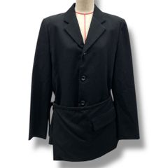 tricot COMME des GARON 트리코콤 데 걸슨 울 변형 테일러드 재킷 90s 올드 AD1998 TJ-040030 블랙 블랙 레이디스 가을 고고 헌옷 쿠키 창고점 No.128Y