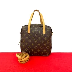 極 美品 LOUIS VUITTON ルイヴィトン スポンティーニ モノグラム レザー 本革 2way ハンドバッグ ショルダーバッグ ブラウン 31739