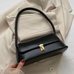 ［ドレススタイルにも］ハンドバッグ ブラック ヴィンテージ 肩掛けカバ 高見え レトロ  レザー シンプル 上品 ミニバッグ ショルダーバッグ 斜めがけショルダー プレゼント レディース トレンドバッグ 成人式 結婚式 卒業式