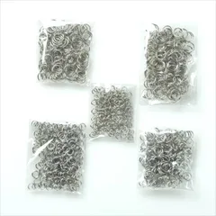 V-004 丸カン セット 5サイズ【シルバー】 4mm 5mm 6mm 7mm 8mm 線径0.5mm 0.7mm 1mm 一重 マルカン まるかん アクセサリー パーツ ハンドメイド リング 金具 デザイン 基礎金具 手芸
