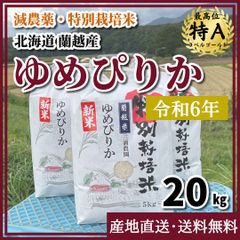 【令和6年・減農薬・特別栽培米】 ゆめぴりか 20kg 北海道 蘭越産