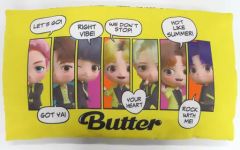 [중고] 쿠션 · 안아 베개 · 본체 BTS / 방탄 소년단 Butter 프리미엄 롱 아트 쿠션 [TinyTAN]
