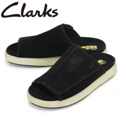 Clarks (クラークス) 26175779 OverleighSlide オーバーレイ スライド Black Suede CL118 UK9-約27.0cm