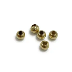 新品 ゴロクロ 【925シルバー製 ＜ゴールド＞4mm 1個から 】 銀 アクセサリー シルバー 925 ネックレス ブレスレット カスタム パーツ 素材 ビーズネックレス