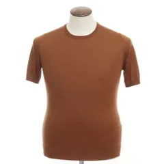 【新品】タリアトーレ TAGLIATORE ハイゲージシルク クルーネック 半袖ニット ブラウン【サイズ50】【メンズ】のサムネイル
