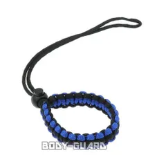 カメラ用　パラコードハンドストラップ　ブラック×ブルー