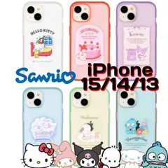 サンリオ iPhone15 キャラクター クリア ケース 半透明 キティ マイメロディ クロミ シナモロール ポチャッコ ハンギョドン かわいい オシャレ 可愛い ★ 【ゆうパケットにて7営業日以内発送】