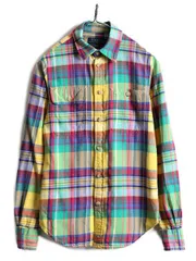 【お得なクーポン配布中!】 ラルフローレン マドラス チェック 長袖シャツ XS ポロ ガチャポケ ワーク