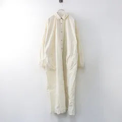 【値下げ】2023AW ネストローブ nest Robe コットンラミー ミトンポケットロングワンピース F/オフホワイト ギャザー ドレス ワイド【2400014367881】のサムネイル
