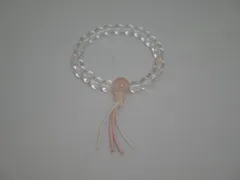 【腕輪念珠/ブレスレット】ブレス念珠 本水晶 ローズクォーツ仕立【送料込み】