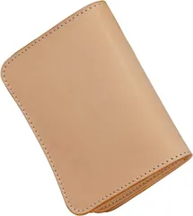 Generic 牛革 財布 メンズ 二つ折り ミドル レザー 本革 ウォレット ヌメ革 ファスナー 生成り コンパクト( ベージュ)