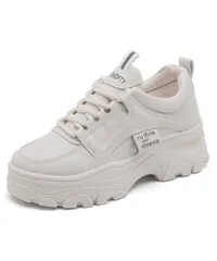 [motayu18] 可愛さアップデート スニーカー レディース 白 靴 シューズ 白い 厚底スニーカー 軽量 ぐつ 細見え すにーかーレディース人気 通学 ダンス 白い靴 (オフホワイト, 日本の靴のサイズ寸法, 大人, [オフホワイト] [23.0 cm]