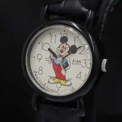 稼働 セイコー アルバ ディズニー ミッキーマウス V811-0230 ラウンド QZ アイボリー文字盤 レディース腕時計 TKD 2000000 NSK