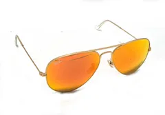 レイバン サングラス ティアドロップ RB3025 112/69 アビエーター ラージ メタル ゴールド オレンジフラッシュミラーレンズ GP マットゴールド メンズ 男女兼用 Ray Ban AVIATOR LARGE METAL