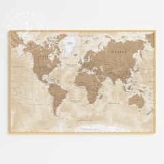 アートポスター 世界地図 アンティーク調 ヴィンテージ おしゃれ インテリア