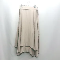 ◇ ⊂ EVERY VERY NICE CLAUP ロング丈 フレア スカート サイズF ベージュ レディース E  【1501160002013】