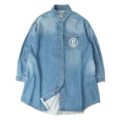 MM6 Maison Margiela エムエム6 ロングデニムシャツ MM6 Maison Margiela エムエム6 デニムロングスリーブ シャツ