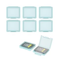 新品 KIWIFOTOS 6枚セット 1枚収納 CFexpress Type-A カードケース メモリーカードケース クリアケース cfタイプa ケース カード保護ボックス 薄型 軽量 防滴 防塵 携帯便利 透明のブルー