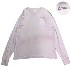 ☆新品/US輸入品/RIPNDIP/NERMレインボー長袖 Tシャツ/Lサイズ 