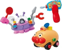 【中古】おもちゃ アンパンマン くみたてDIY たっぷりあそべる!ノーズパンチ!ねじねじアンパンマンごう と バラバラクラッシュ!ねじねじバイキンUFO Superセット 「それいけ!アンパンマン」