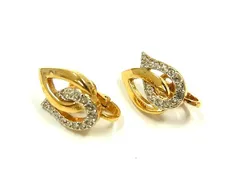 ■美品■ NINA RICCI ニナリッチ クリップ式 イヤリング アクセサリー レディース ゴールド系×シルバー系 DI5966