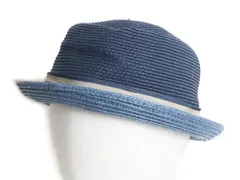 【お得なクーポン配布中!】 デッドストック ステットソン ポークパイ ストロー ハット 帽子 フリーサイズ  サマーハット シンプル カジュアル 中折れ トーヨー ブルー