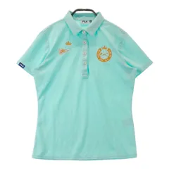 サイズ：M FILA GOLF フィラゴルフ  半袖ポロシャツ 千鳥柄 グリーン系 [240101445974] ゴルフウェア レディース ストスト