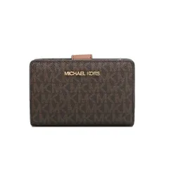 【ギフト対応可】マイケルコース MICHAEL KORS 二つ折り財布 Medium Signature Logo Wallet レディース ブラウン 人気 ブランド おしゃれ 誕生日 記念 プレゼント ギフト 送料無料