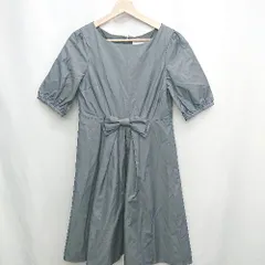 ◇ ⊂ Couture brooch クチュールブローチ 半袖 ミニ丈 ワンピース サイズ36 グレー系 レディース E  【1503060016886】