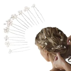 『数量限定』 パーティー ウェディング かんざし ヘアピン 花嫁などの髪飾り用いバレンタイン Ｕピン ヘッドドレス おしゃれプレゼント アニバーサリー ギフト 成人式 結婚式 普段使い卒業式 撮影 ホワイトデー ヘアピン和装 髪飾りパール 9本セット 大きい