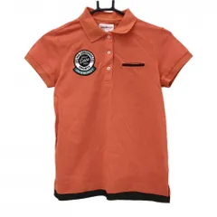 【美品】ジャックバニー 半袖ポロシャツ オレンジ×黒 胸ポケット レディース 0(S) ゴルフウェア Jack Bunny