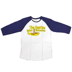 【L】THE BEATLES ビートルズ Yellow Submarine イエローサブマリン 七分袖 ラグラン Tシャツ ロンT