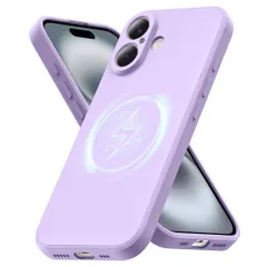 iPhone16用ケースシリコンMagnetic対応薄型米軍MIL規格tpuスリム磨り表面指紋防止柔らかい裏地iPhone16用ケース耐衝撃ワイヤレス充電対応ストラップホール付き黄ばみなしレンズ保護滑り止め