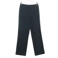 美品 LANVIN LA COLLECTION ランバンコレクション 日本製 スラックスパンツ 38 ブラック レディース 古着