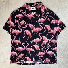 AWAKE NY Flamingo silk shirt アウェイク ニューヨーク フラミンゴ シャツ アロハシャツ 柄シャツ 総柄