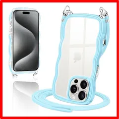 【匿名配送】 iPhone15 Pro_ブルー iPhone15 Pro ケース ショルダー クリア TPU カバー いPhone 15 Pro スマホケース 