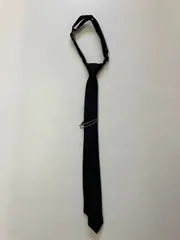 【中古品】COMME CA ISM コムサイズム キッズ用ネクタイ ワンタッチ フォーマル ブラック チェーン ネクタイ 制服 黒