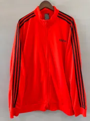 00's adidas アディダス トラックジャケット ジャージ スポーツウェア トレーニングウェア オレンジ 橙 ビッグサイズ メンズ XXLサイズ