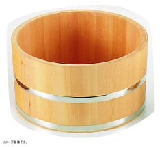 【新品】ヤマコー サワラ 湯桶(ステンレスタガ)