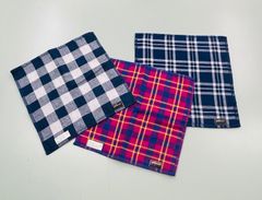 ハンカチ 3枚 セット 片面ガーゼ メンズ チェック