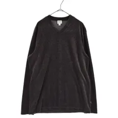 ARMANI COLLEZIONI (アルマーニ コレツィオーニ) ベロア ボーダー長袖Tシャツ ロンT ブラウンのサムネイル