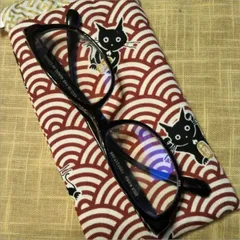 バネ口メガネポーチ　和柄