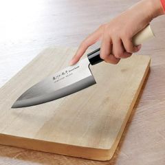 出刃包丁 18cm 濃州正宗 日本製 ステンレス 白木柄 （ 出刃 包丁 魚包丁 魚 捌く 和包丁 でば包丁 ）