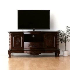 テレビ台 アンティーク調 テレビボード TV台 50型 50インチ対応 扉付き 引き出し 収納付き 木製 ローボード アンティークなテレビボード