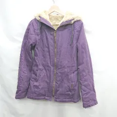 ◇ ⊇ Hemp Hoodlamb ヘンプフードラム エコファー 長袖 コート サイズF パープル メンズ E  【1502180009174】