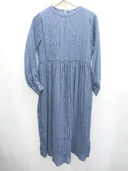 ◇ ◎Θ URBAN RESEARCH ITEMS ワッシャー 長袖 膝下 ワンピース　ドレス サイズFree ブルー レディース P  【1409250029615】のサムネイル
